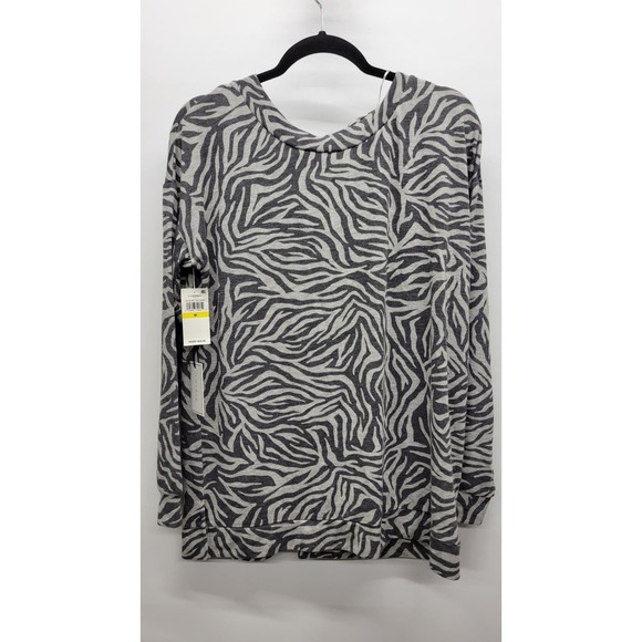 1.STATE Long Sleeve Cross-Back Top Medium - Picture 3 of 8